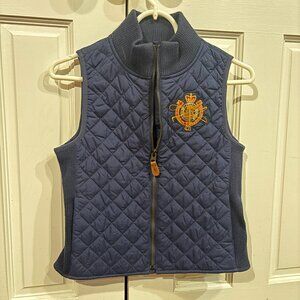 Kids Navy Polo Ralph Lauren Diamond Quilted Vest